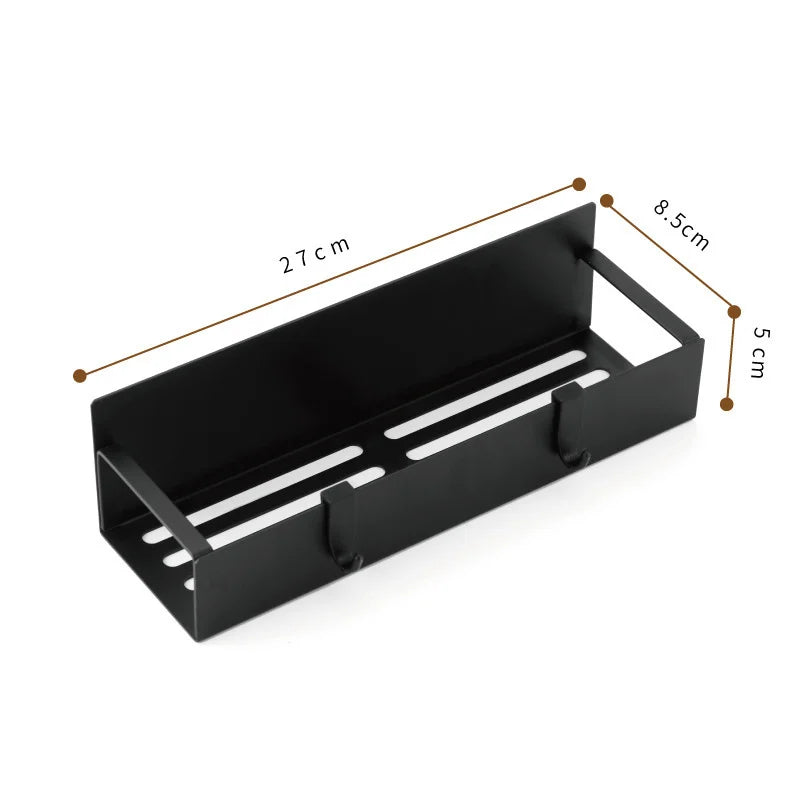 Magnetic Refrigerator Shelf & Spice Rack – Space-Saving Kitchen Organizer with Hanging Basket