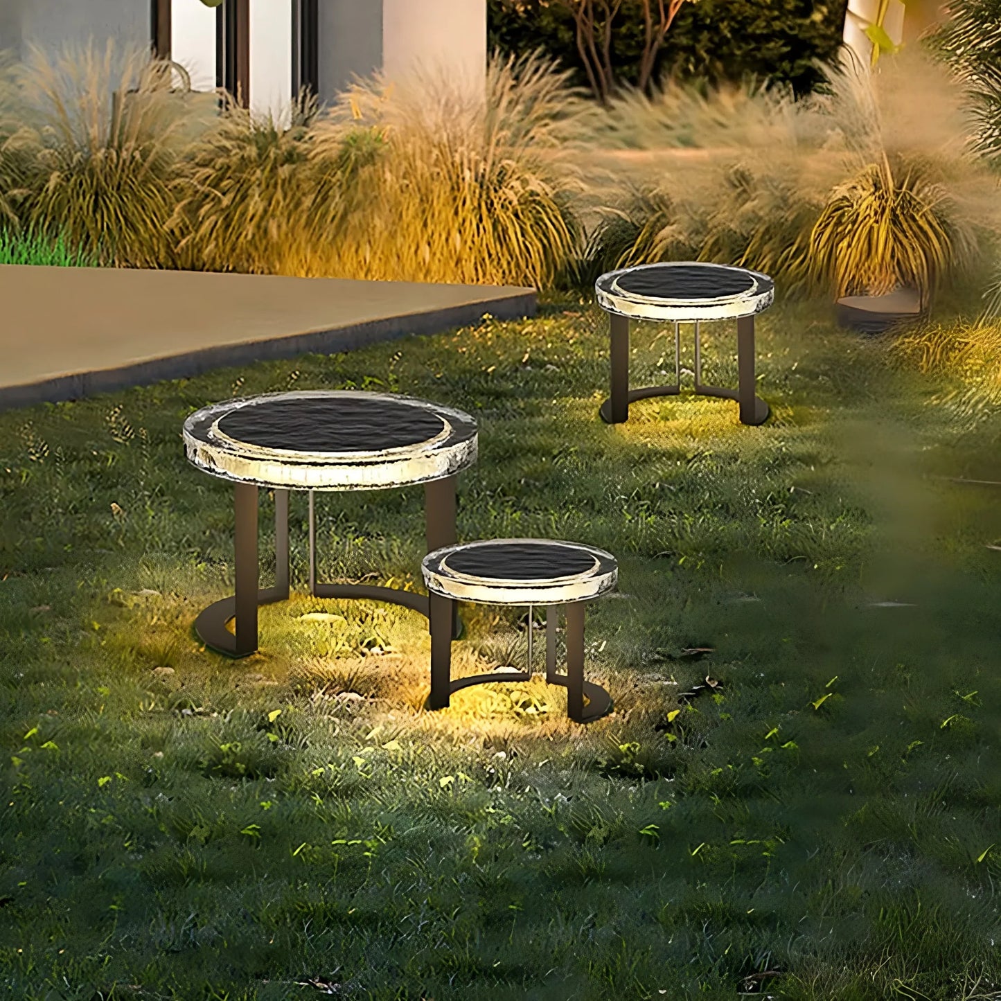 Outdoor Solar LED Garden Table – Weatherproof Patio Lighting & Functional Décor