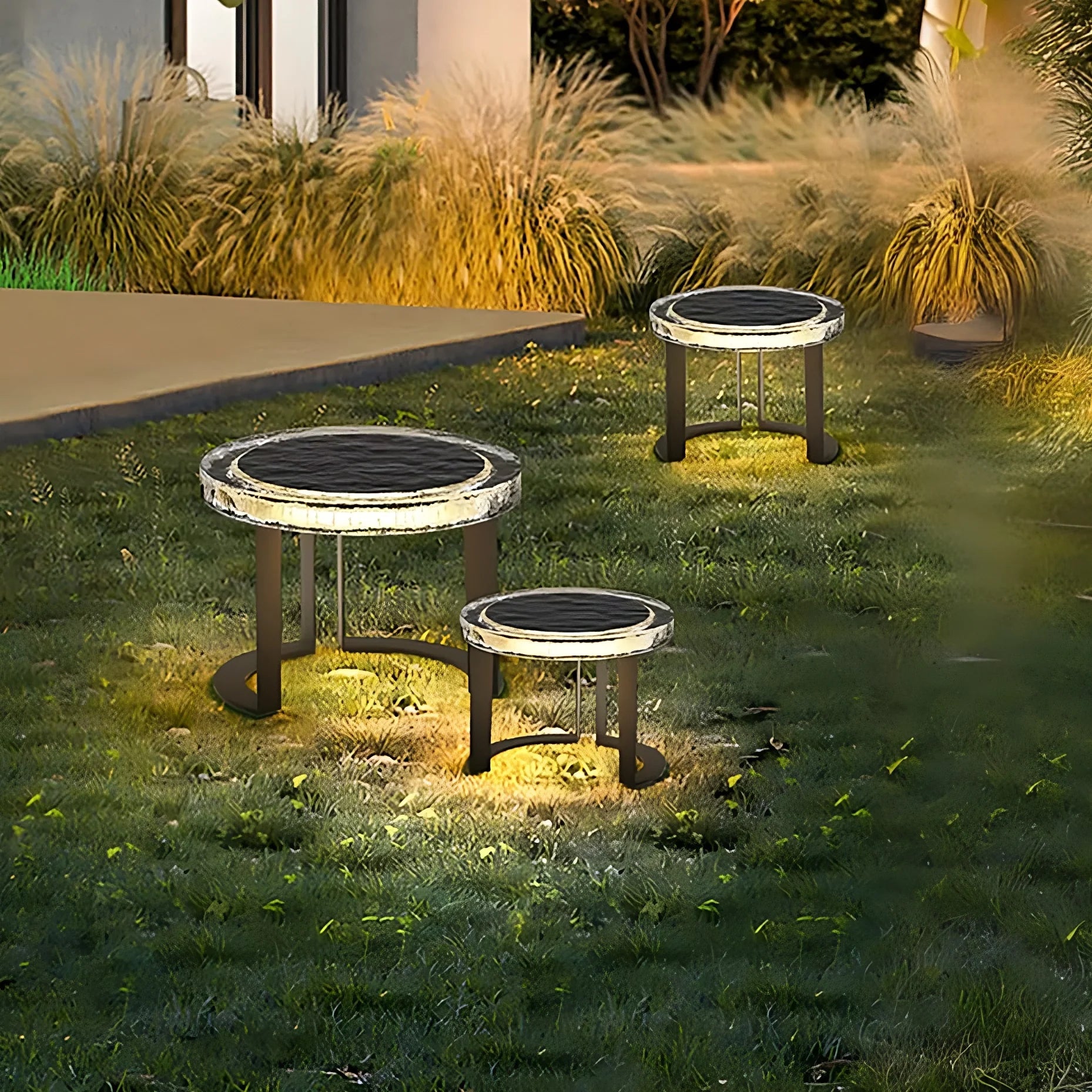 Outdoor Solar LED Garden Table – Weatherproof Patio Lighting & Functional Décor