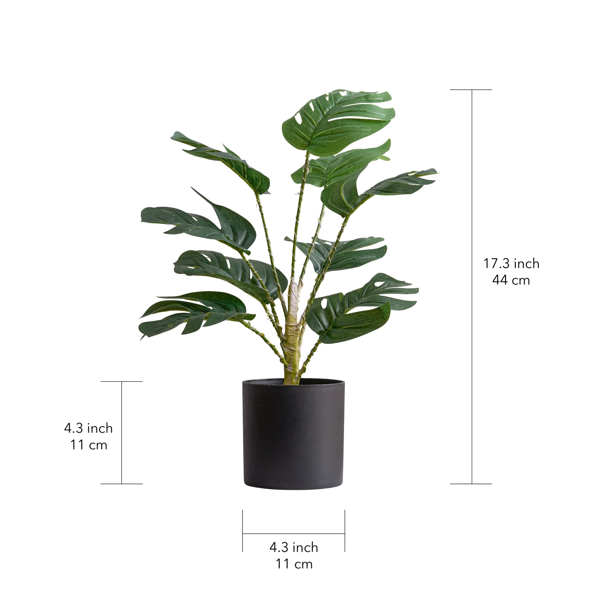 Monstera Simulation Plant with Fairy Lights – Lifelike Potted Greenery for Cozy Home Décor